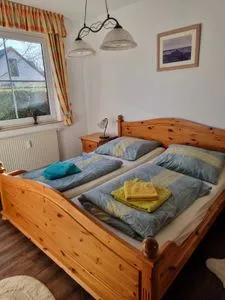Schlafzimmer Ferienwohnung Strandkoje
