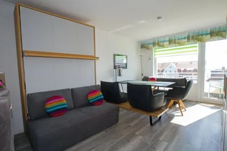 Wohnzimmer Dünenschlösschen Whg. 29 Wetterfrosch