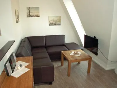 Wohnzimmer Kapitänshaus Whg. 12 meerZEIT
