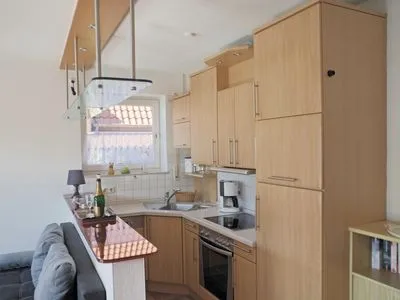 offene Küche zum Wohnzimmer Haus am Wattenmeer Haus Am Wattenmeer Whg. 06