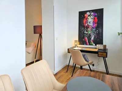 Wohnzimmer Villa Seestern, Fewo 2 - Meerblick pur!