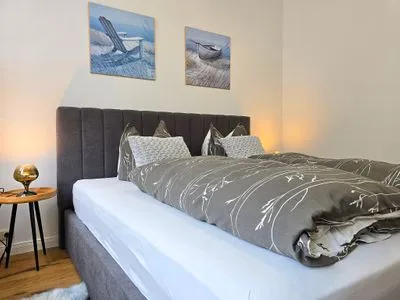 Schlafzimmer Villa Seestern, Fewo 2 - Meerblick pur!