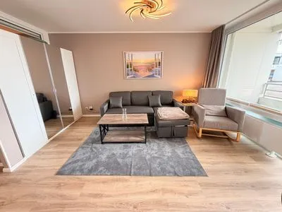 Wohnzimmer Ferienpark Sierksdorf Meeresblick