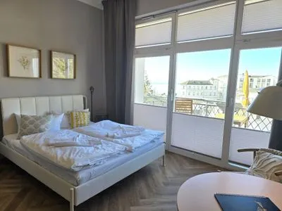 Bett Alter Reichshof, App. 303 mit Meerblick und Balkon