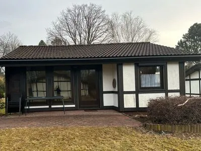 Terrasse Ferienhaus Winterglanz