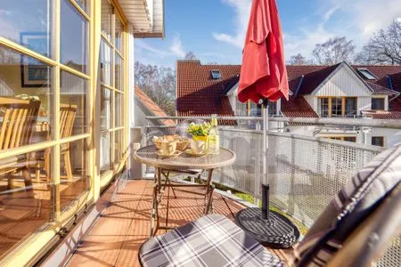 möblierter Balkon Ferienpark Freesenbruch Wohnung 4.4 - Seeschwalbe