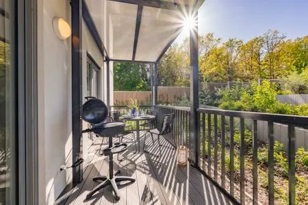 Balkon Ferienwohnung Blaubarschbude mit 2 Bädern & Balkon - 800 m zum Strand - Hunde sind Willkommen