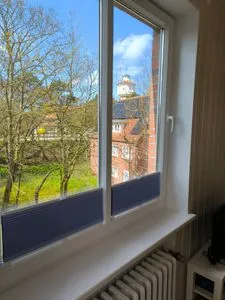 Blick auf Sehenswürdigkeit Wind und Meer