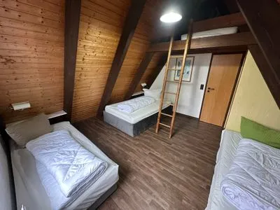 Schlafzimmer Ferienhaus Hasenglück