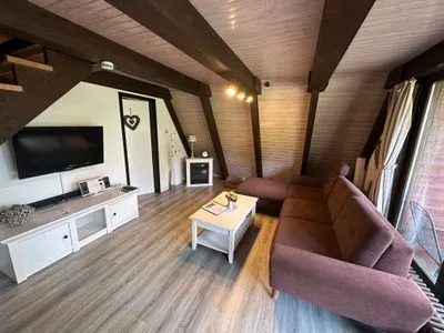 Wohnzimmer Ferienhaus  Abendzauber