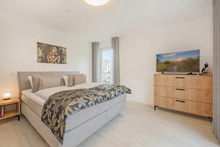 Schlafzimmer Ferienwohnung Hart Backbord