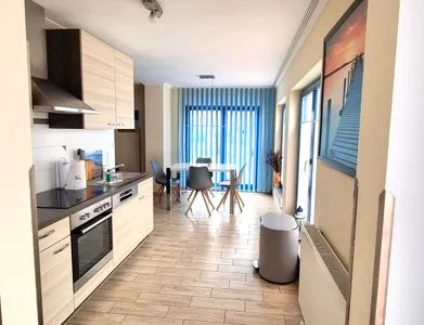 Küche / Küchenzeile Ferienwohnung Ostrea Breege - mit Garten und Grill