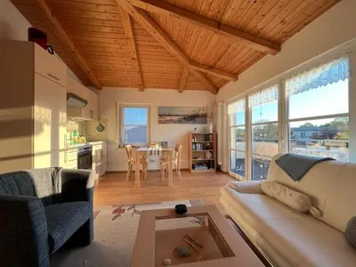 Wohnzimmer Ferienwohnung Sunset