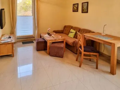 Wohnzimmer Ferienhaus Zum Kreideblick, FeWo Seeigel