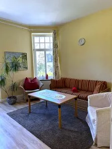 Wohnzimmer Strandvilla Seepferdchen App. 11