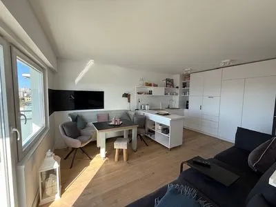 Wohnzimmer Ferienwohnung im Haus Nordland App 105