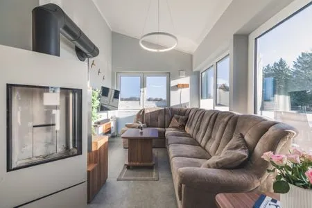 Wohnzimmer Ferienwohnung Boddentraum