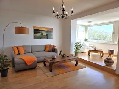 Wohnzimmer Villa Johanna, App.2 - Bädervilla mit herrlichem Meerblick