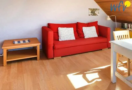 Wohnzimmer Haus am Ginsterpad Ferienwohnung Heckenrose