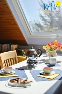 Essbereich Haus am Ginsterpad Ferienwohnung Heckenrose