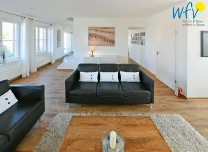 Wohnzimmer Landhaus Ostdüne Ferienwohnung Dünenmeer