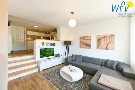 Wohnzimmer Landhaus Ostdüne Ferienwohnung Dünenmulde