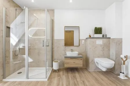 Badezimmer mit Dusche und WC im 1. OG  Kuttels Koje