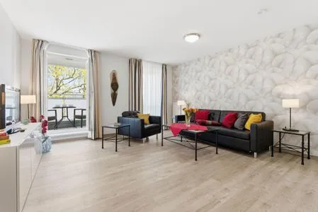 Wohnbereich mit Zugang zum Balkon  Haus Seeblick Wohnung 326