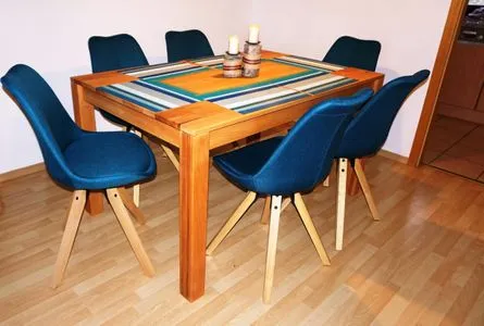 Wohnzimmer Feriendorf Hochbergle Haus 142 - Lechseeblick