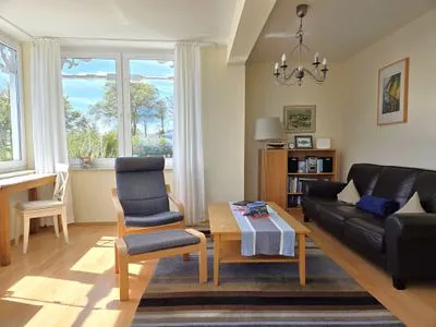 Wohnzimmer Villa Seeblick App. 307 - mit herrlichem Meerblick