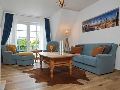 Wohnzimmer Landhaus am Meer Kleine Krabbe