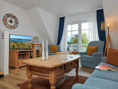 Wohnzimmer Landhaus am Meer Kleine Krabbe