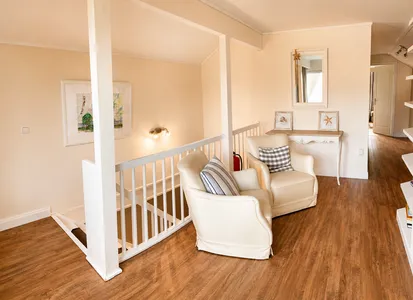 Wohnzimmer Ferienhaus Bootshaus
