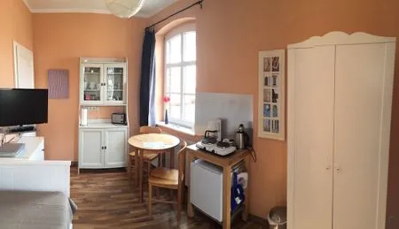 Wohnzimmer Fewo 1 im Alten Zollhaus Stralsund