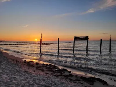 Sonnenuntergang am Strand Mühlenstrasse 23 - Wohnung Oberdeck