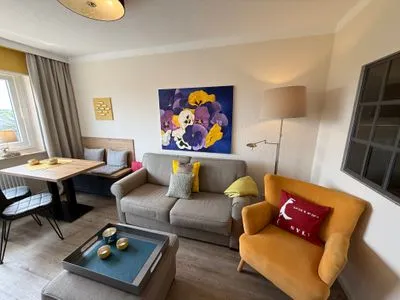 Wohnzimmer Ferienwohnung im Haus Nordland App 88
