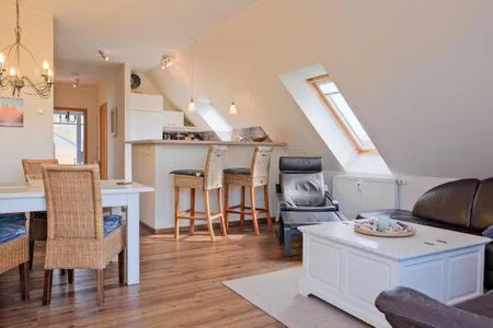 Wohnzimmer Ferienwohnung Strandgut
