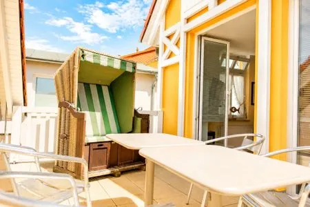 Terrasse Uns Strandhus Whg. Captains Lounge