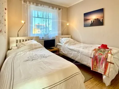 Schlafzimmer mit Einzelbetten  Glebbe 17 - Wohnung 3