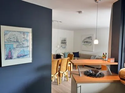 Wohnzimmer Haus Flora - Wohnung Dünenrose