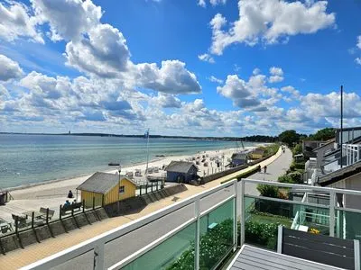 Blick vom Balkon auf die Ostsee Strandoase Sierksdorf Strandoase Meeresbrise