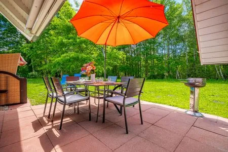 Terrasse Ferienpark Freesenbruch Doppelhaushälfte 12 - Sommerlust