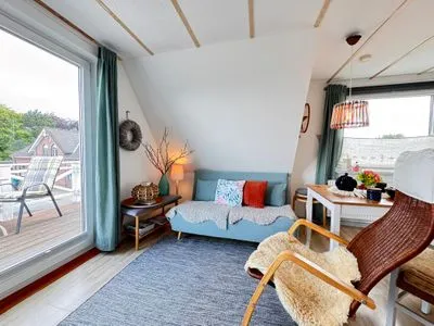 Wohnbereich mit Schlafcouch, TV, Wlan (Glasfaser) Nordlicht