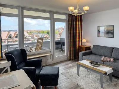 Wohnzimmer Haus Nordenlicht Ferienwohnung Kiek-ut