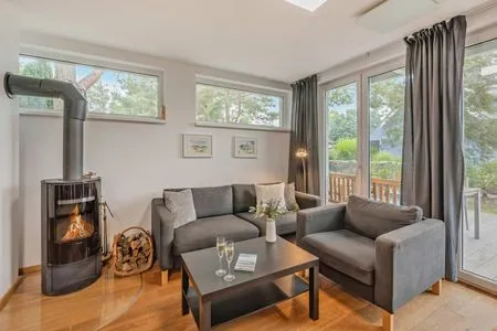 Wohnzimmer Ferienhaus am Peenestrom