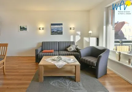 Wohnzimmer Haus Janine Ferienwohnung Strandburg