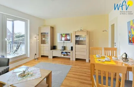 Wohnzimmer Haus Janine Ferienwohnung Strandburg