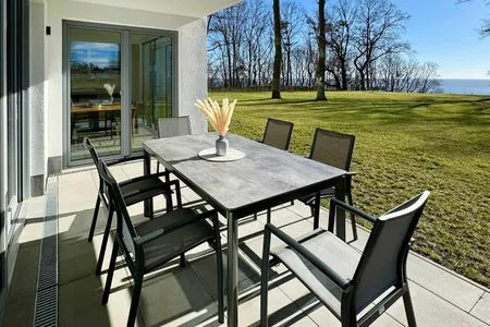 Terrasse Ferienwohnung Haffzauber