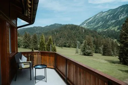 Balkon Ferienhaus Bergblick