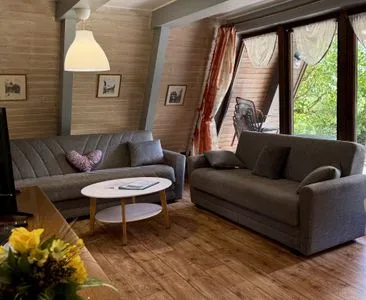 Wohnzimmer Ferienhaus Hasenglück